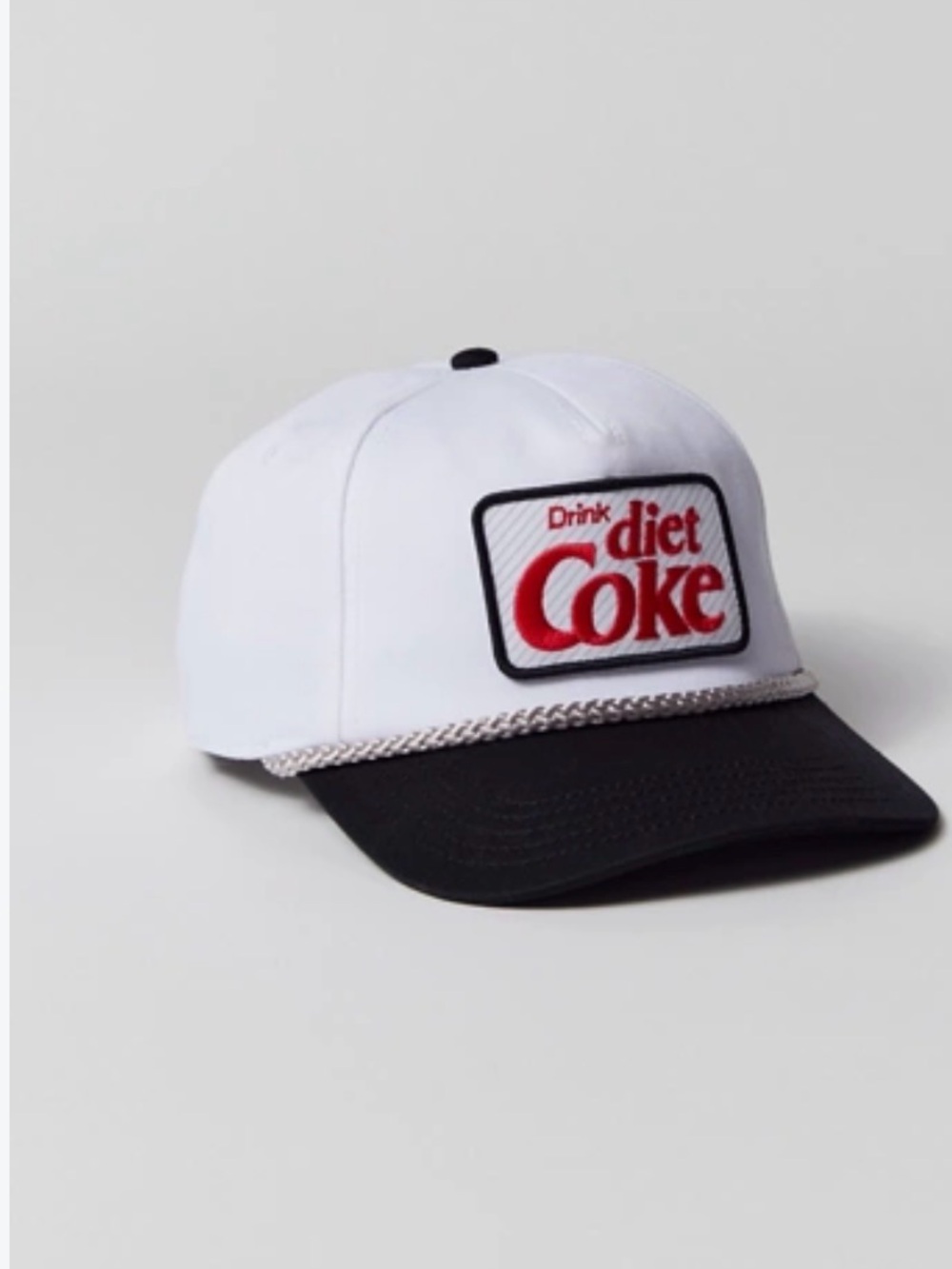 White and Black Trucker Hat by
